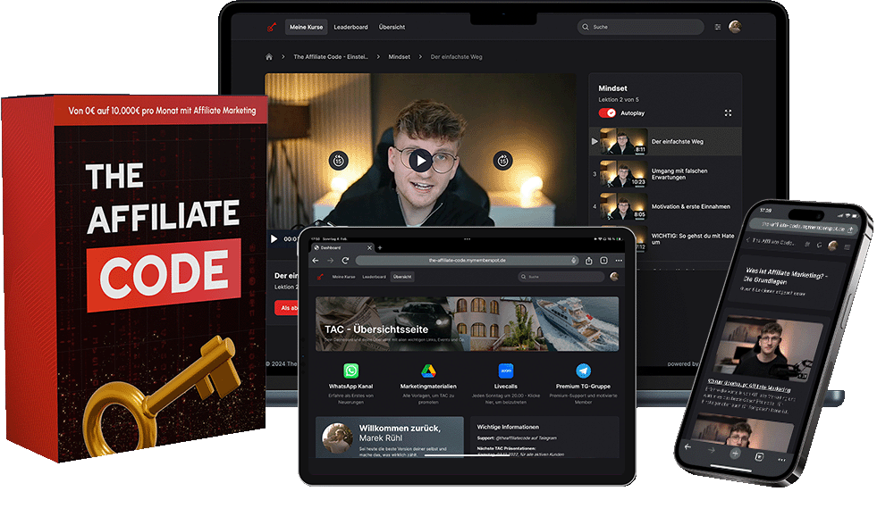 the affiliate code marek rühl